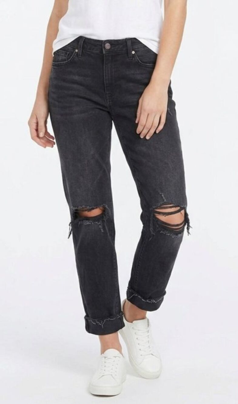 Joe's Jeans The Billie Ankle Jeans W25 Collector's Edition Black Distressed EUC